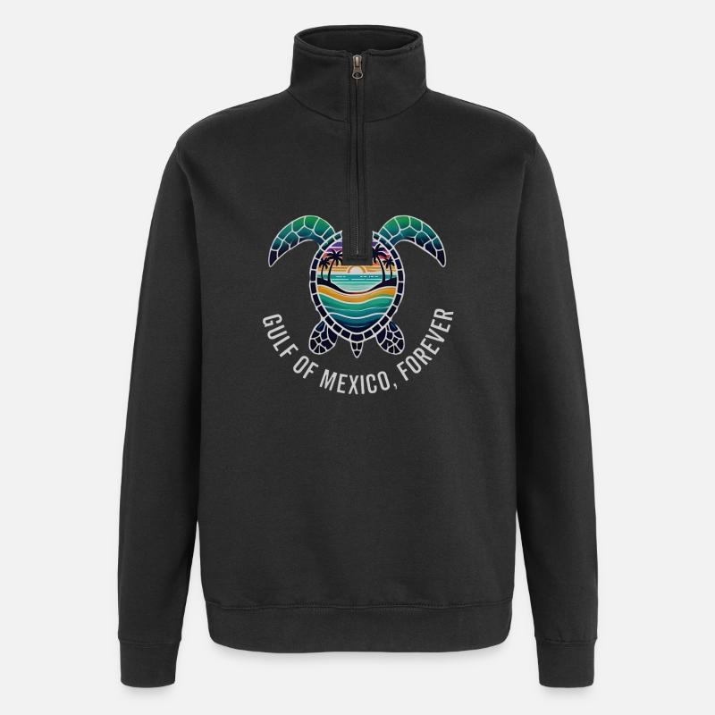 Golfe du Mexique pour toujours - Sweat à zip 1/4 - noir