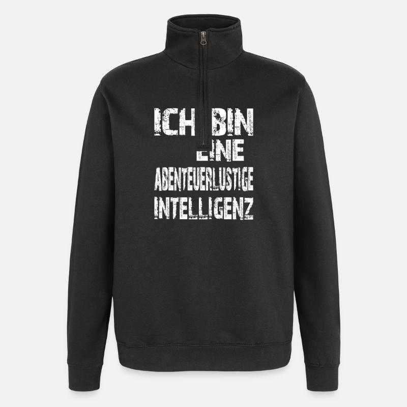 L’IA dit une intelligence aventureuse - Sweat à zip 1/4 - noir