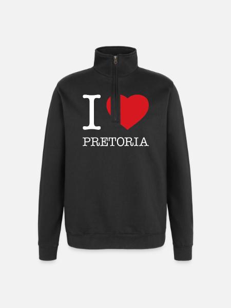 I LOVE PRETORIA - Quarter-Zip Sweatshirt - black