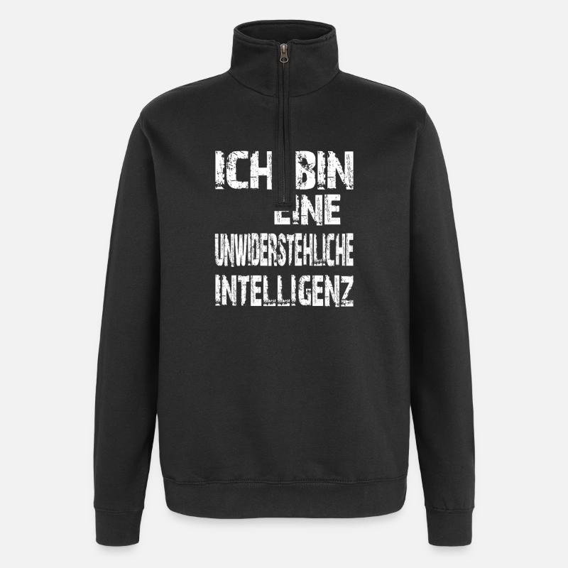 AI saying an irresistible intelligence - Quarter-Zip Sweatshirt - black