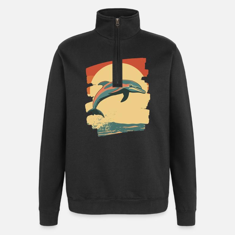 Dauphin - Sweat à zip 1/4 - noir