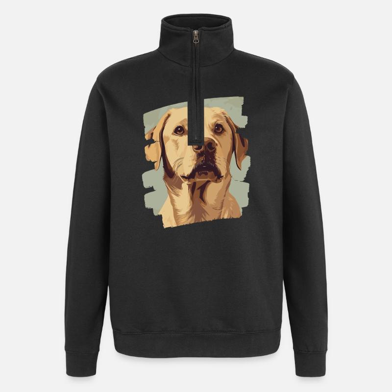 Labrador - Sweat à zip 1/4 - noir