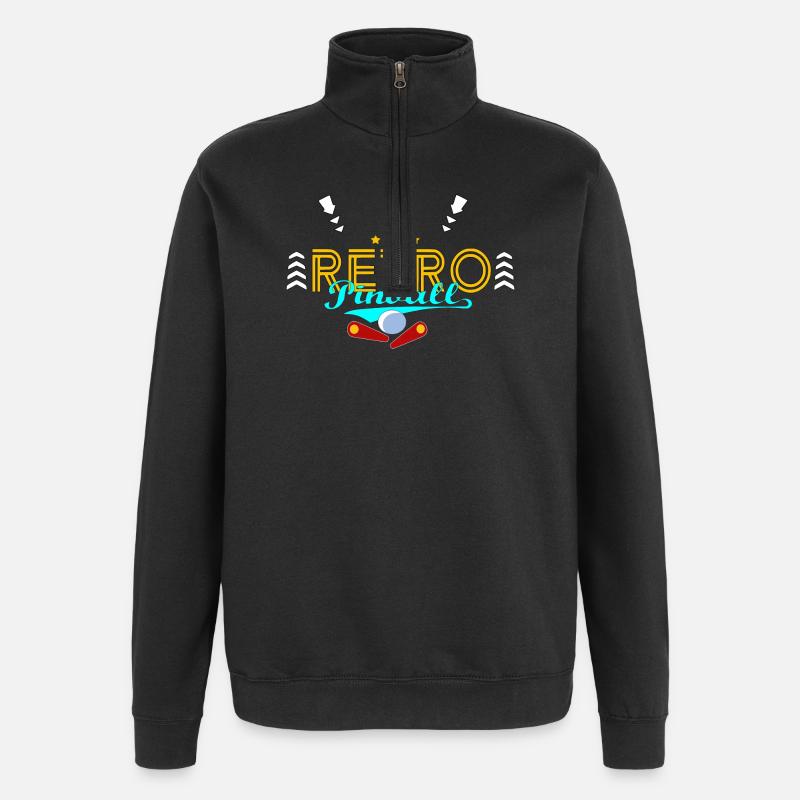 Retro-Flipper - Quarter-Zip-Sweatshirt - Schwarz