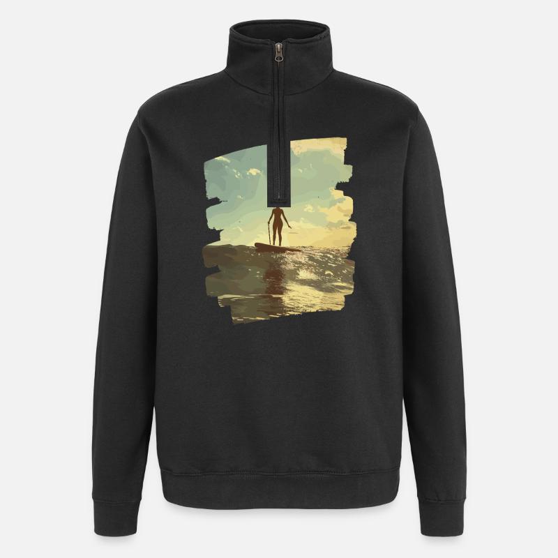 Stand-up paddle SUP - Quarter-Zip Sweatshirt - black