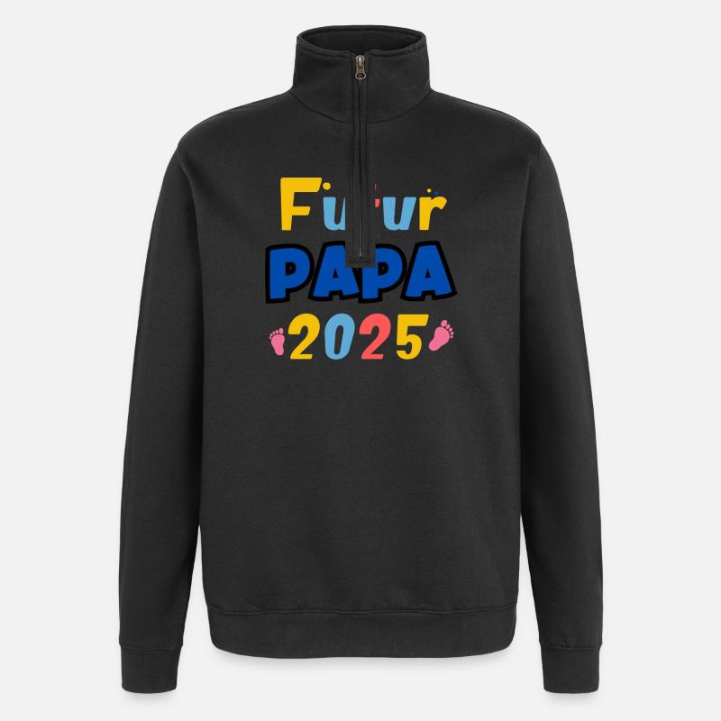 future dad 2025 - Quarter-Zip Sweatshirt - black