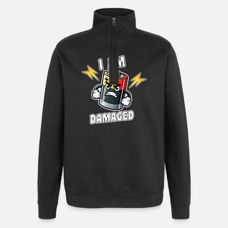 Emotional depth, self-awareness, acceptance - Quarter-Zip Sweatshirt - black