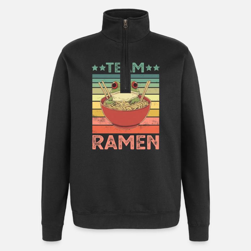 Ramen - Sweat à zip 1/4 - noir