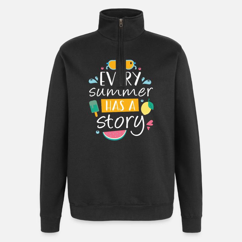 Jeder Sommer hat eine Geschichte - Quarter-Zip-Sweatshirt - Schwarz