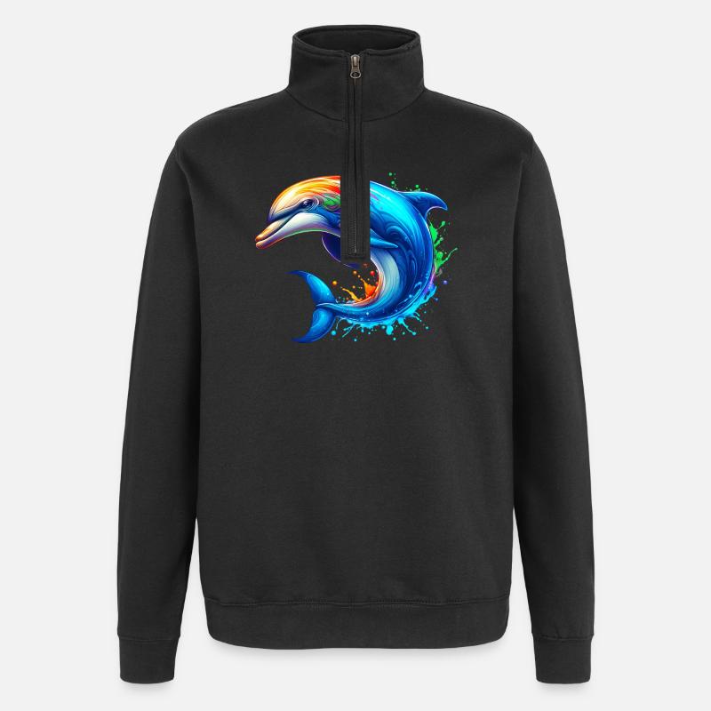 Dauphin - Sweat à zip 1/4 - noir