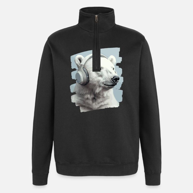Eisbär - Quarter-Zip-Sweatshirt - Schwarz