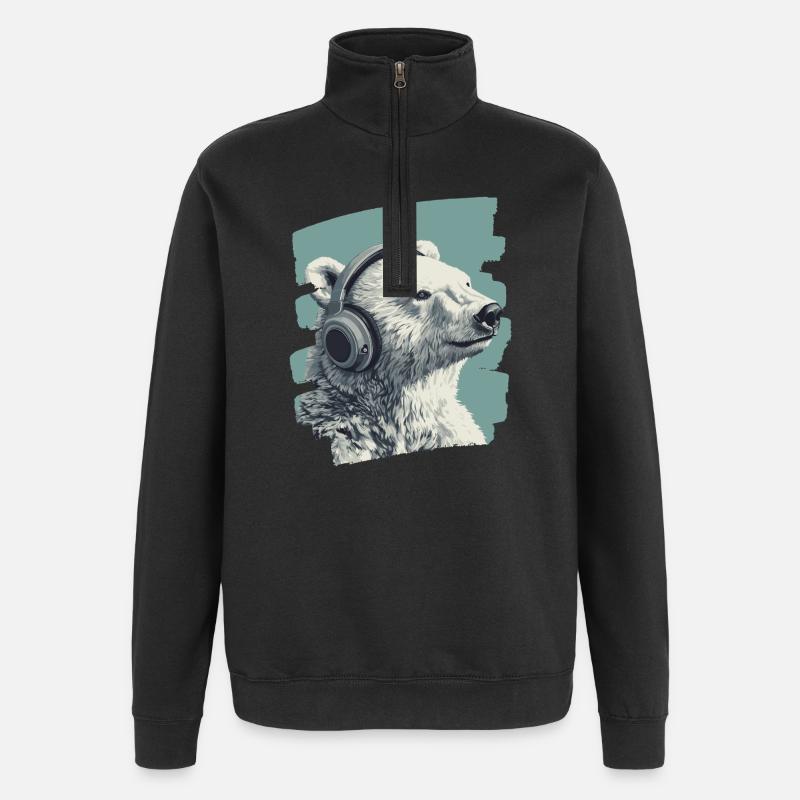 Eisbär - Quarter-Zip-Sweatshirt - Schwarz