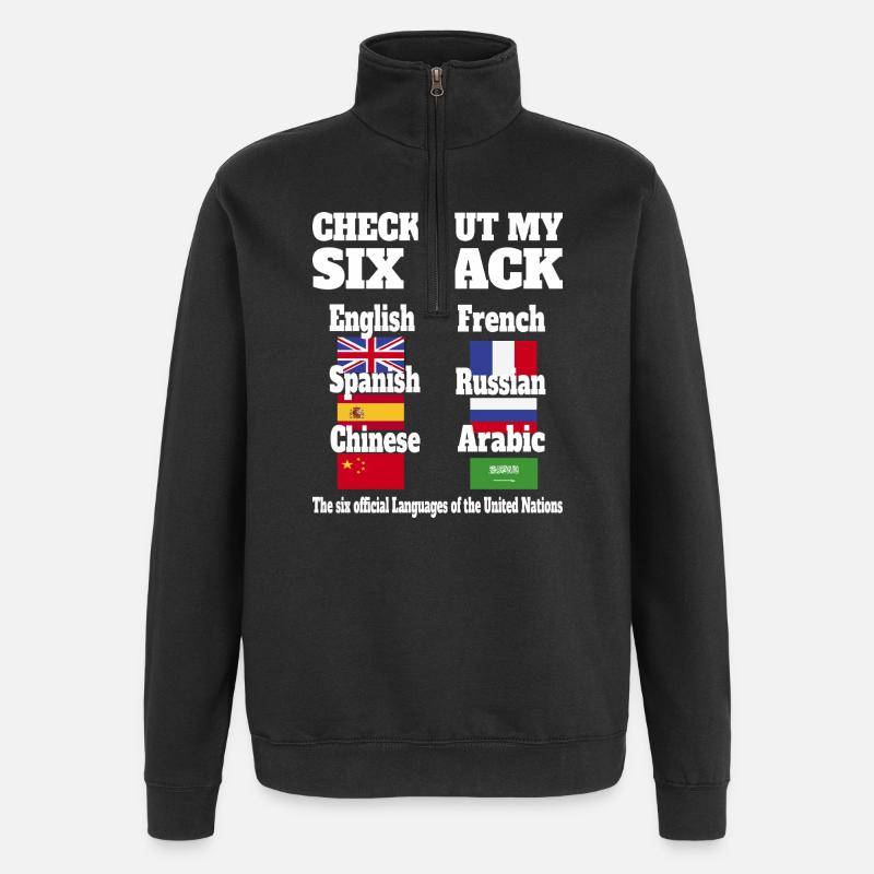 Languages Sixpack - Quarter-Zip Sweatshirt - black