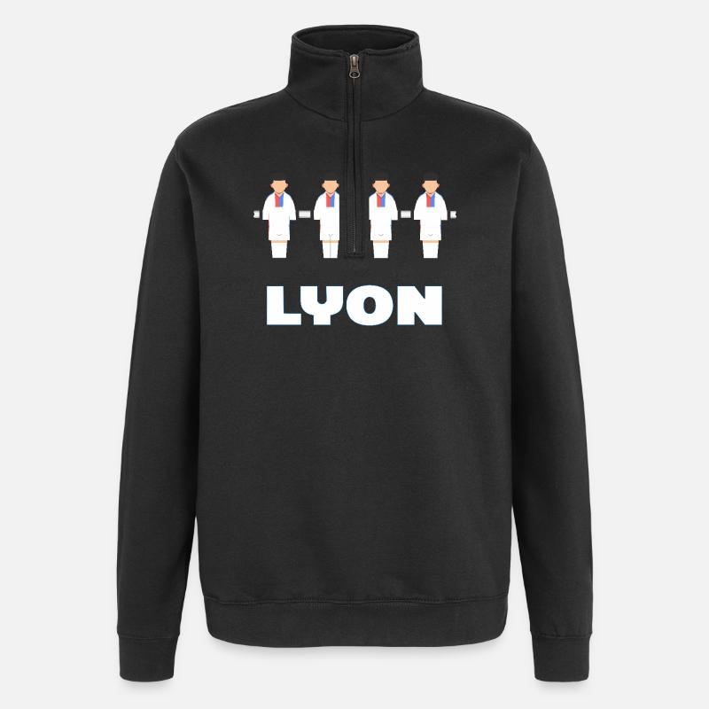 Lyon - Quarter-Zip Sweatshirt - black