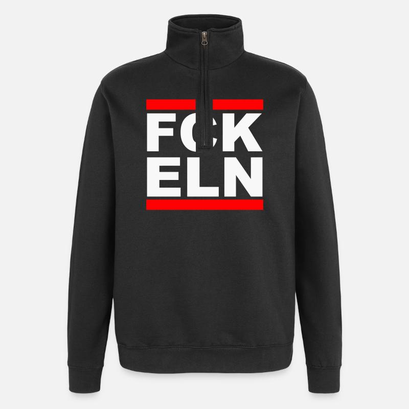 FCK ELN - Sweat à zip 1/4 - noir