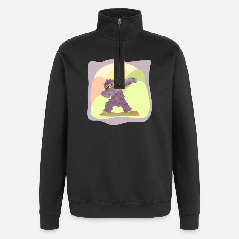 DABBING DANSE DANSE PARESSEUX - Sweat à zip 1/4 - noir