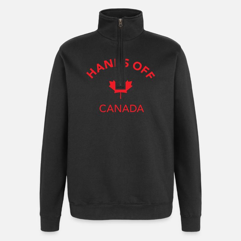 HANDS OFF CANADA - Quarter-Zip Sweatshirt - black