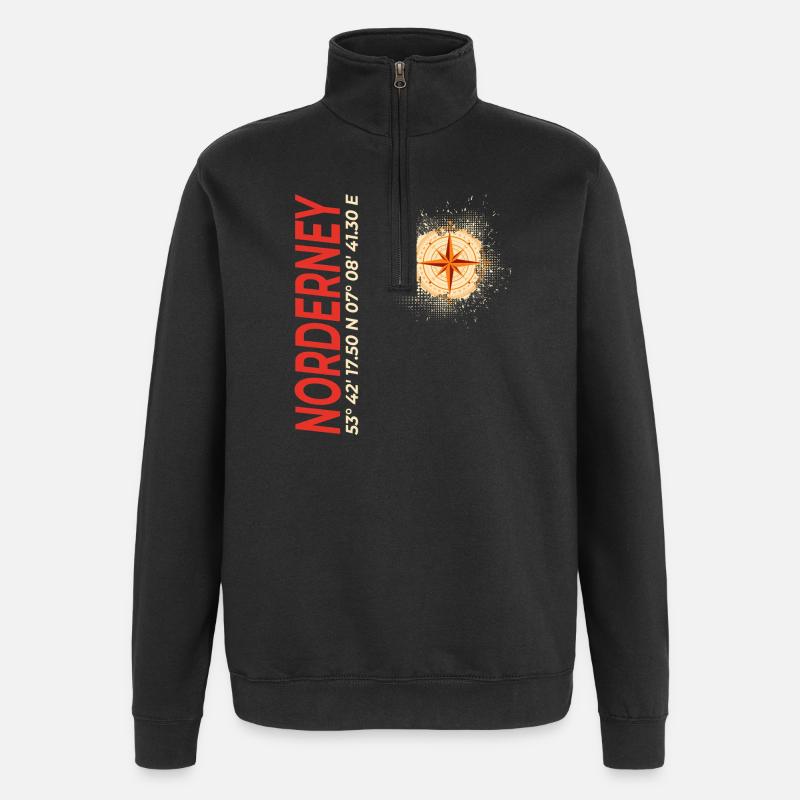 Norderney - Quarter-Zip-Sweatshirt - Schwarz