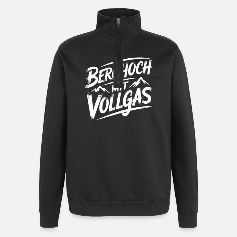 En montée à plein régime - Sweat à zip 1/4 - noir