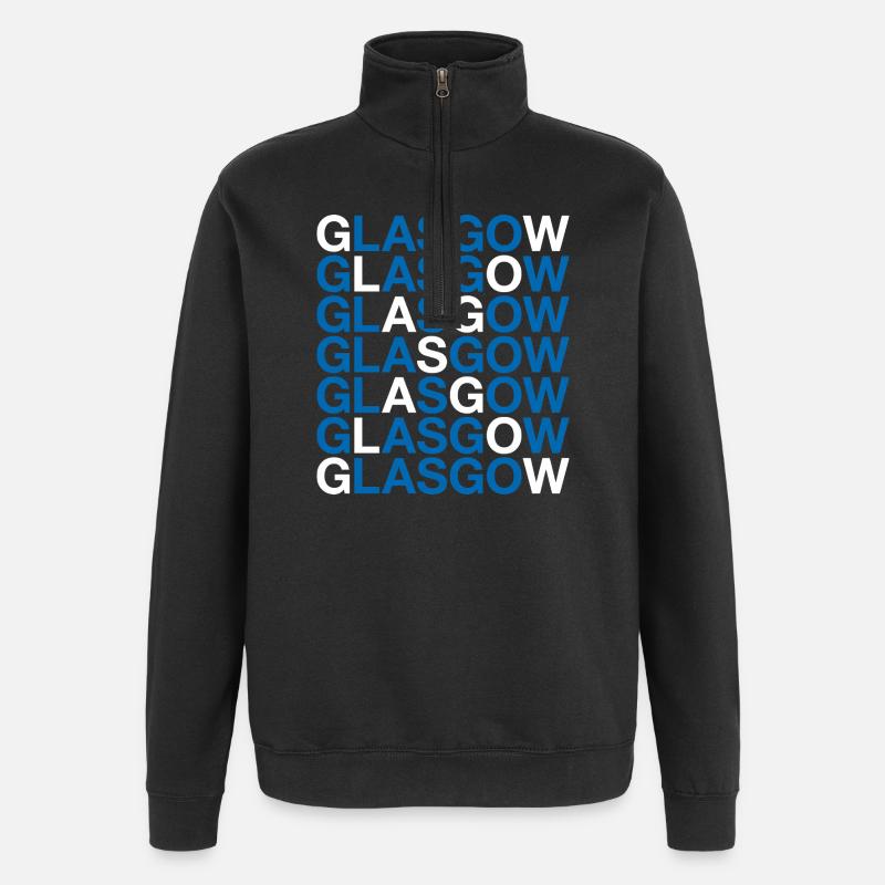 GLASGOW Drapeau de l’Écosse - Sweat à zip 1/4 - noir