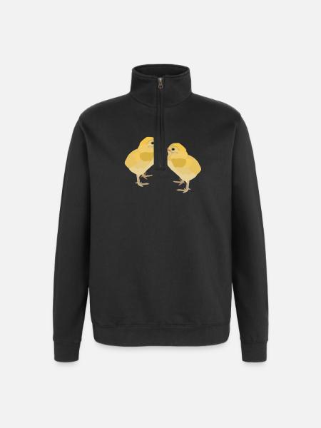 Kiki and Koko, the chicks - Quarter-Zip Sweatshirt - black