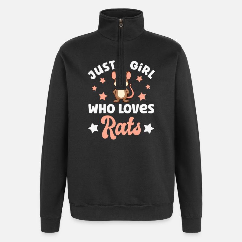 Rat - Sweat à zip 1/4 - noir