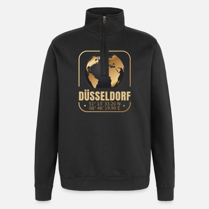 Düsseldorf - Quarter-Zip-Sweatshirt - Schwarz