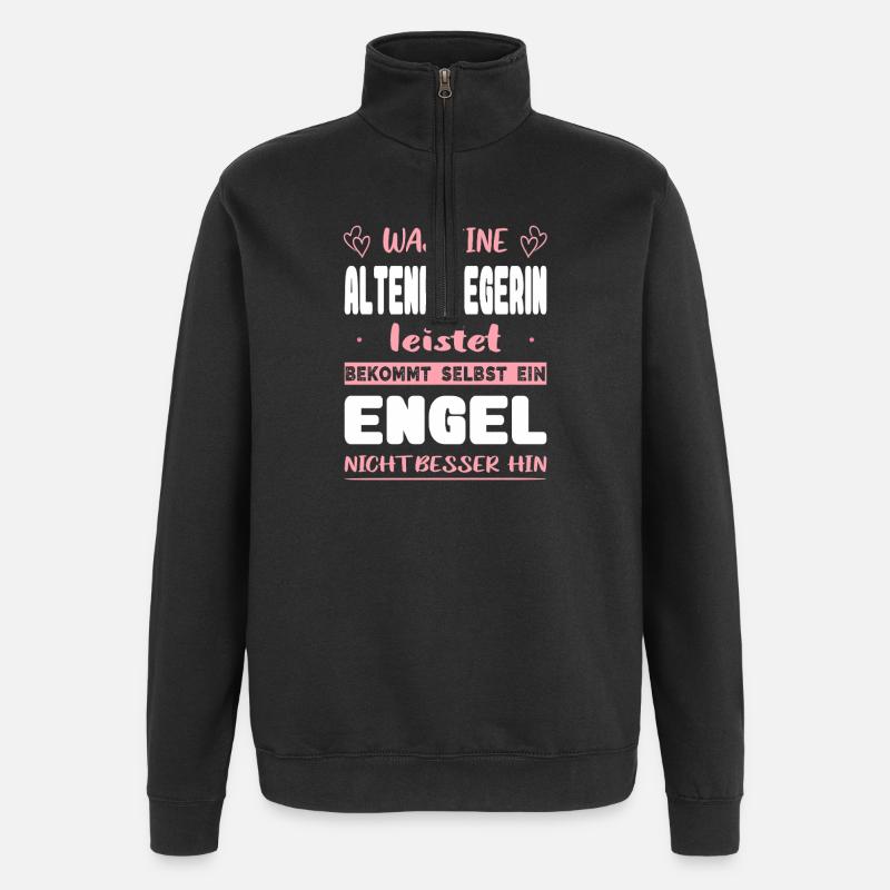 Pflegerin Geschenke Pflege Lustig Krankenpflegerin - Quarter-Zip-Sweatshirt - Schwarz