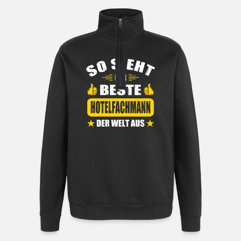 Hotelfachmann Abschluss Geschenke Abschied - Quarter-Zip-Sweatshirt - Schwarz