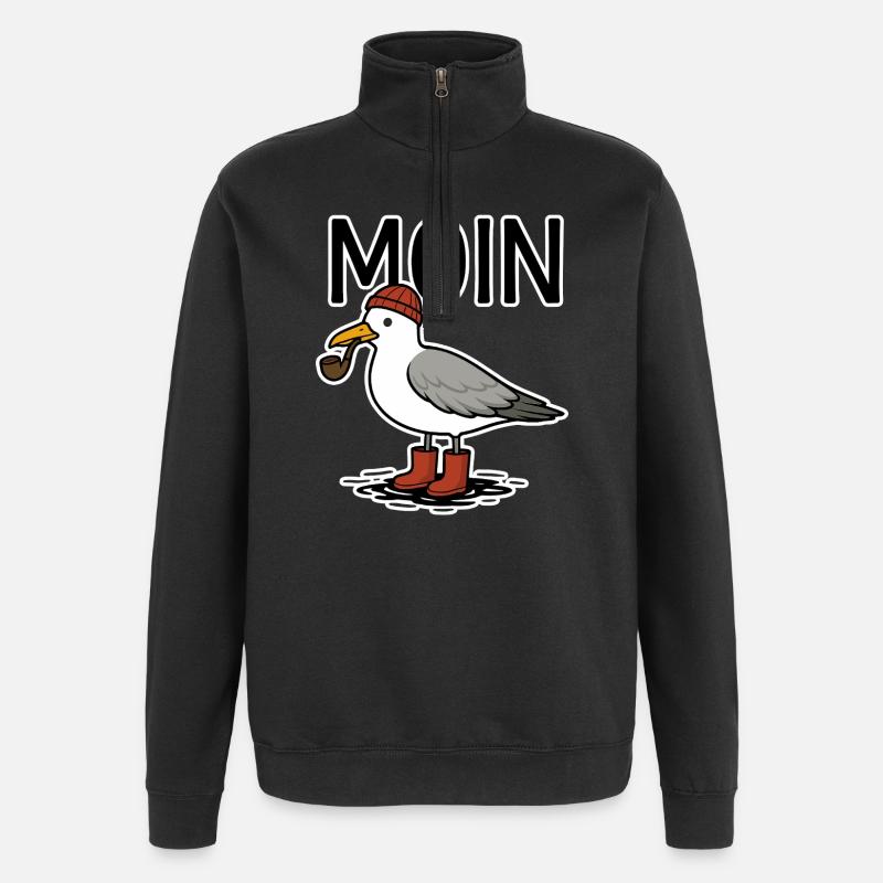 Möwe Moin - Quarter-Zip-Sweatshirt - Schwarz