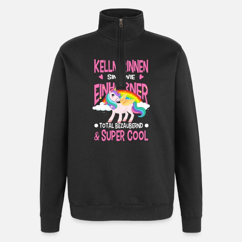 Kellnerin Geschenke Bedienung Abschied Gastronomie - Quarter-Zip-Sweatshirt - Schwarz