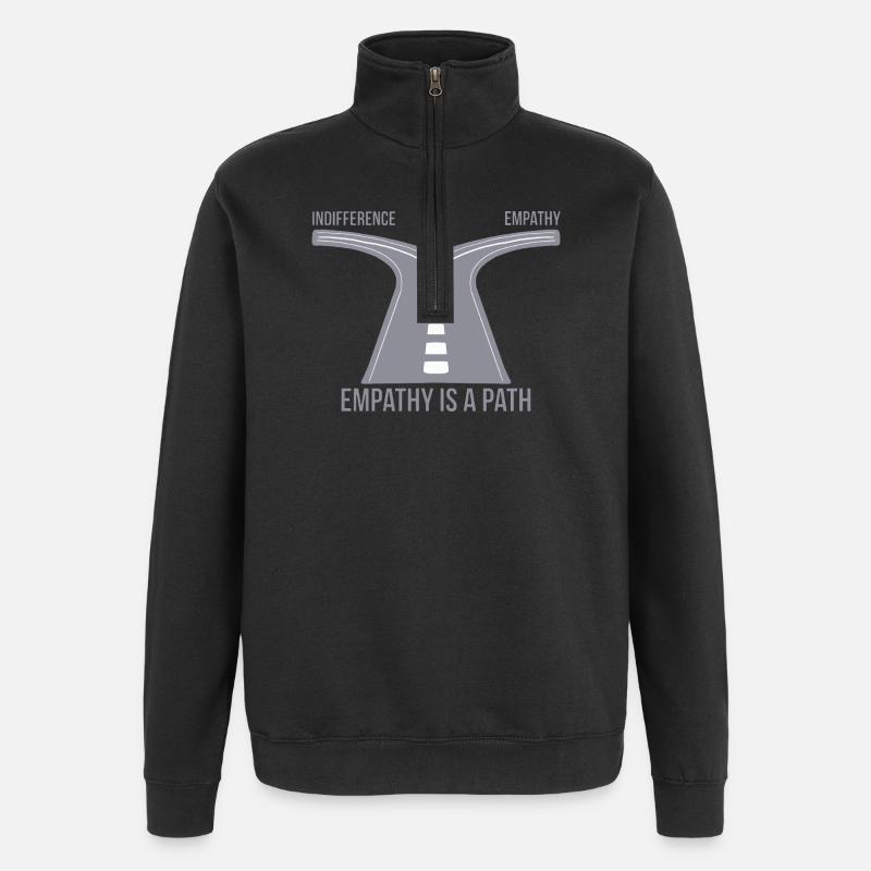 Empathy is a Path - Quarter-Zip Sweatshirt - black
