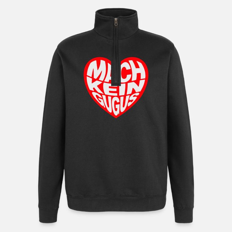 Mach kein gugus - Quarter-Zip-Sweatshirt - Schwarz