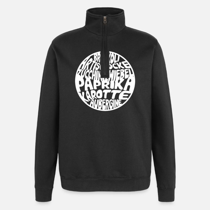 Soupe de légumes - Sweat à zip 1/4 - noir