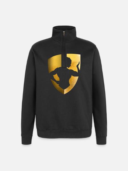 LOGO FRAU FITNESS - Quarter-Zip-Sweatshirt - Schwarz