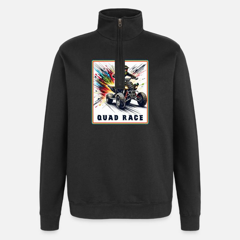Quad Race – Speed Explosion - Quarter-Zip Sweatshirt - black