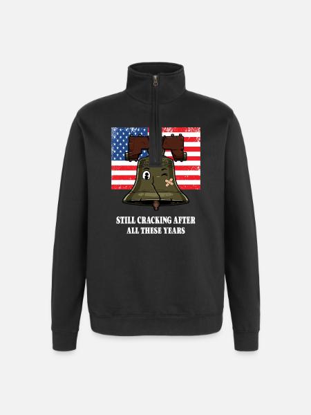 Liberty Bell - Quarter-Zip Sweatshirt - black