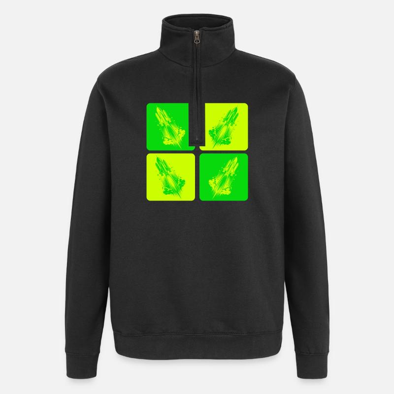 Raumfahrt Weltall Design - Quarter-Zip-Sweatshirt - Schwarz