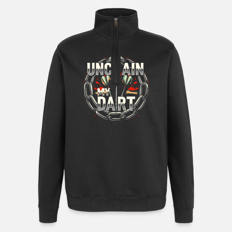 Fléchettes Chemise déchaîner ma pince - Sweat à zip 1/4 - noir