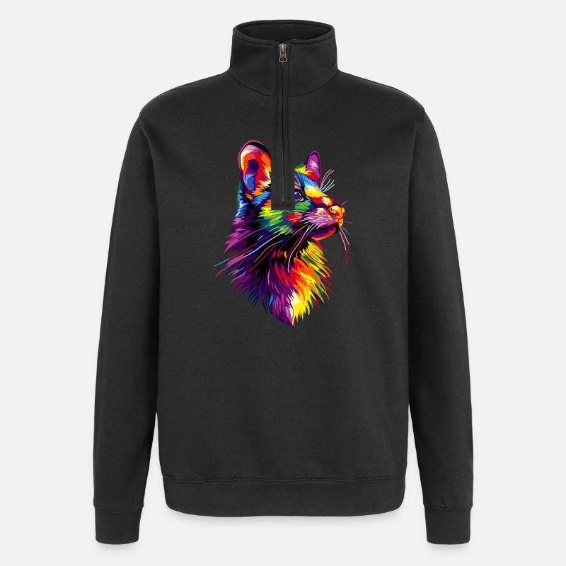 Tasmanischer Teufel Beuteltier Tasmanian Devil - Quarter-Zip-Sweatshirt - Schwarz