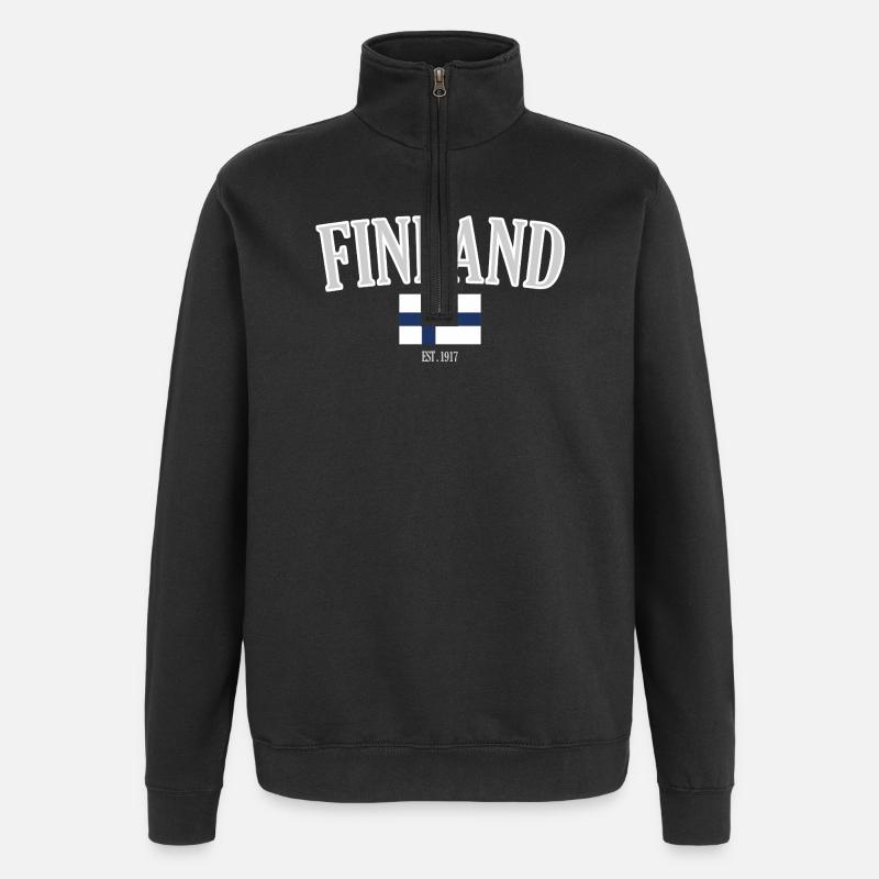 Finnland seit 1917 - Quarter-Zip-Sweatshirt - Schwarz