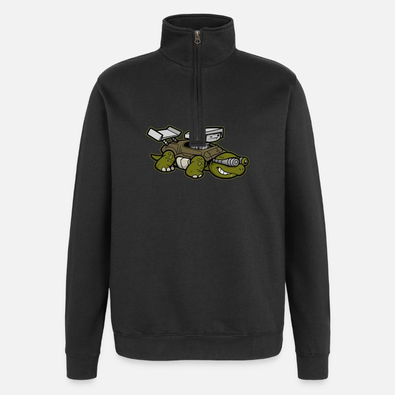 Turbo Schildkröte Hightech - Quarter-Zip-Sweatshirt - Schwarz
