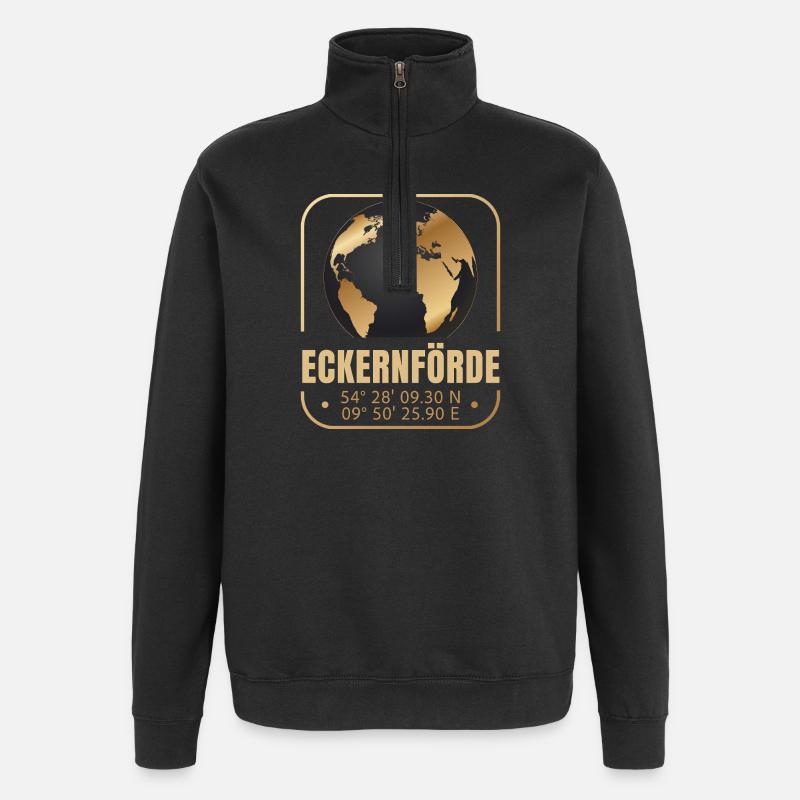 Eckernförde - Quarter-Zip-Sweatshirt - Schwarz