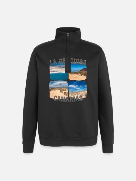 La Graciosa – Kanarenzauber - Quarter-Zip-Sweatshirt - Schwarz