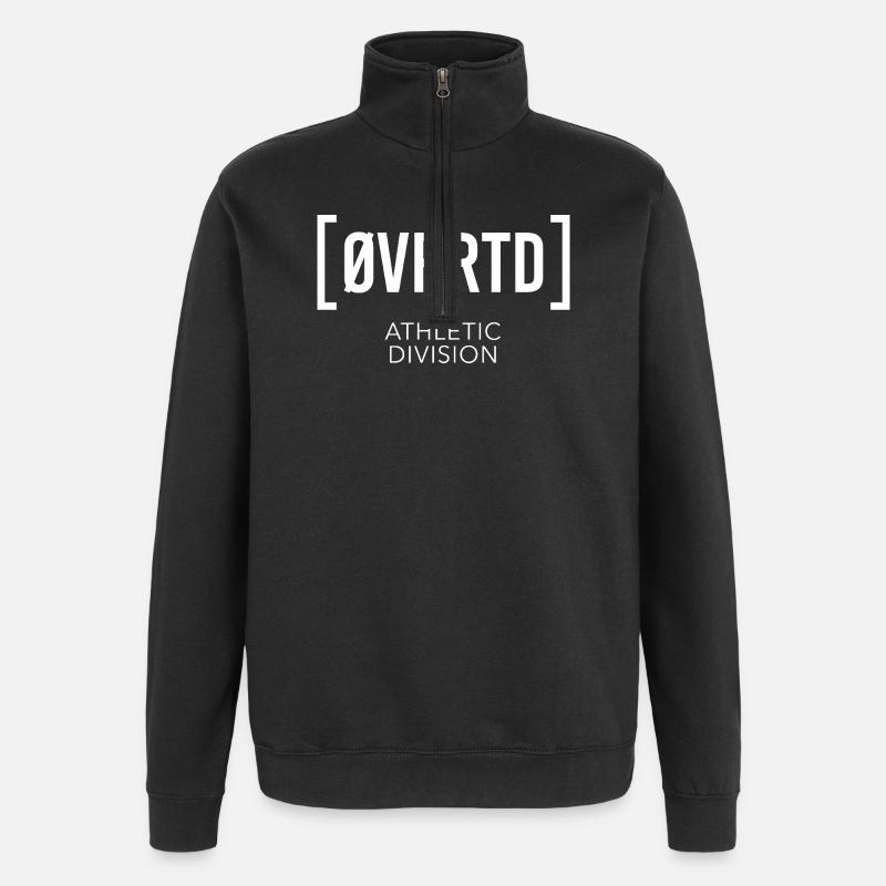 Surestimé - Division athlétique (blanc) - Sweat à zip 1/4 - noir