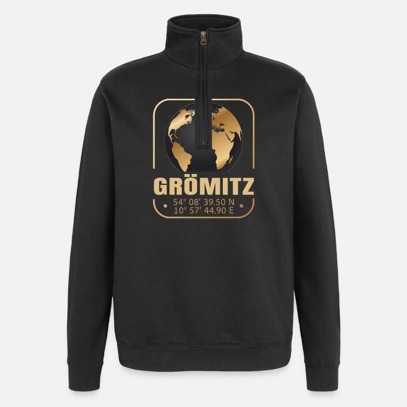 Grömitz - Quarter-Zip-Sweatshirt - Schwarz