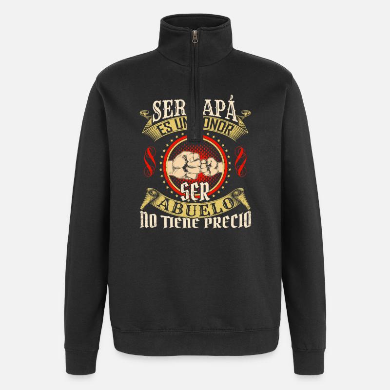 Ser Papá Es Un Héroe - Quarter-Zip Sweatshirt - black