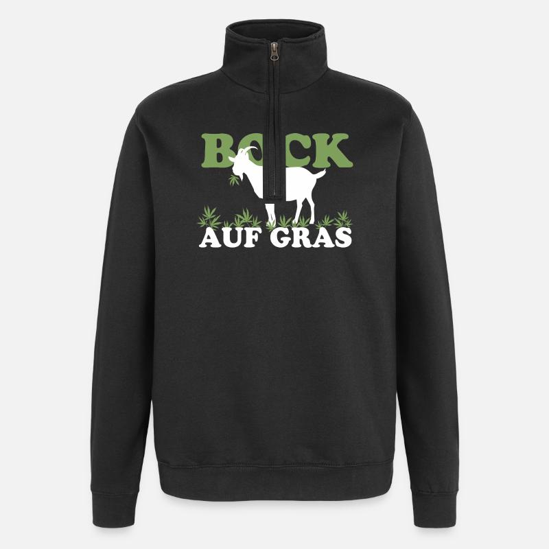 Bock auf Gras - Sweat à zip 1/4 - noir