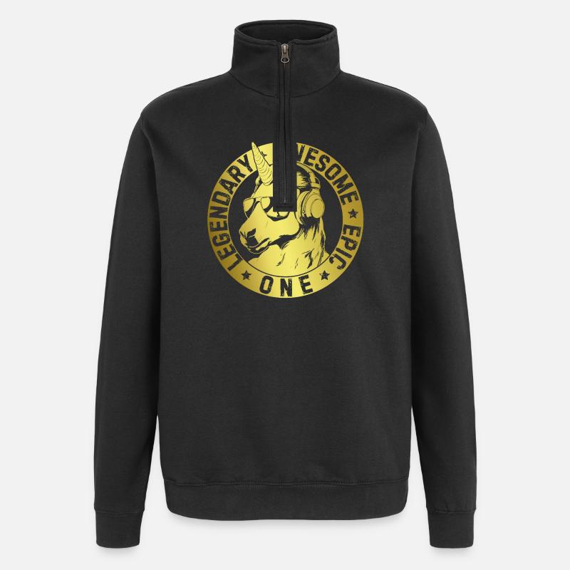 LEGENDÄRES, GROSSARTIGES, EPISCHES - Quarter-Zip-Sweatshirt - Schwarz