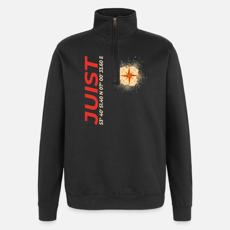 Juist - Quarter-Zip-Sweatshirt - Schwarz