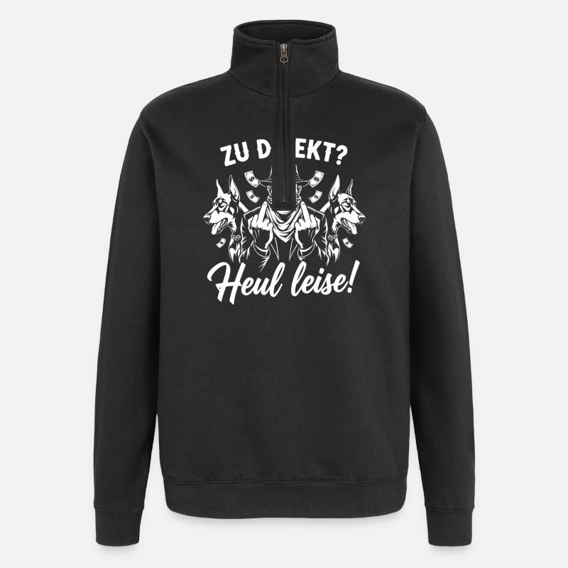 Annonce directe - Sweat à zip 1/4 - noir